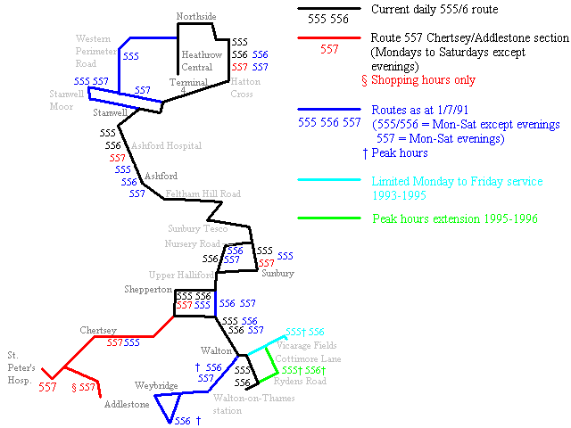 555 Bus Route Timetable Route 555
